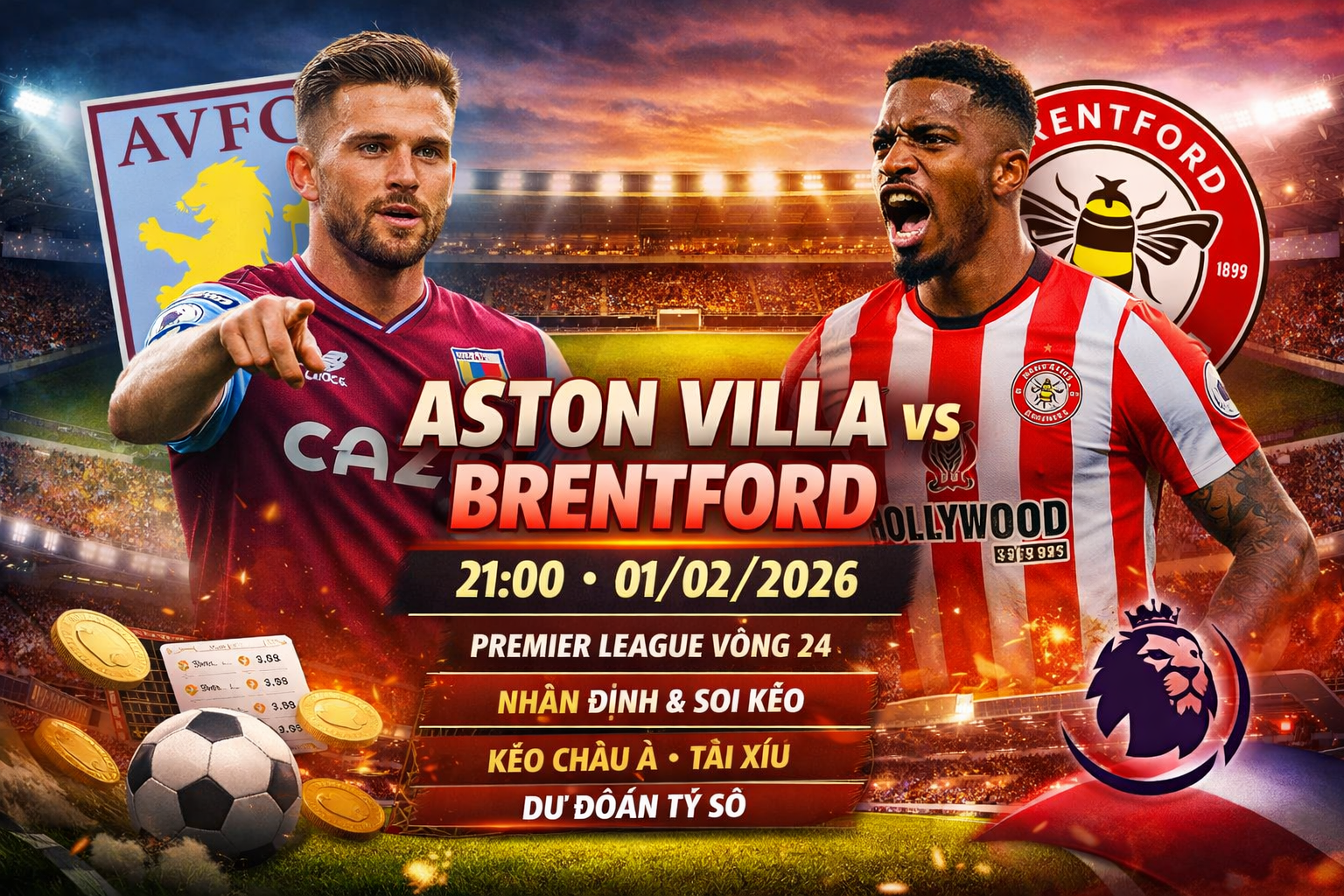 Aston Villa vs Brentford