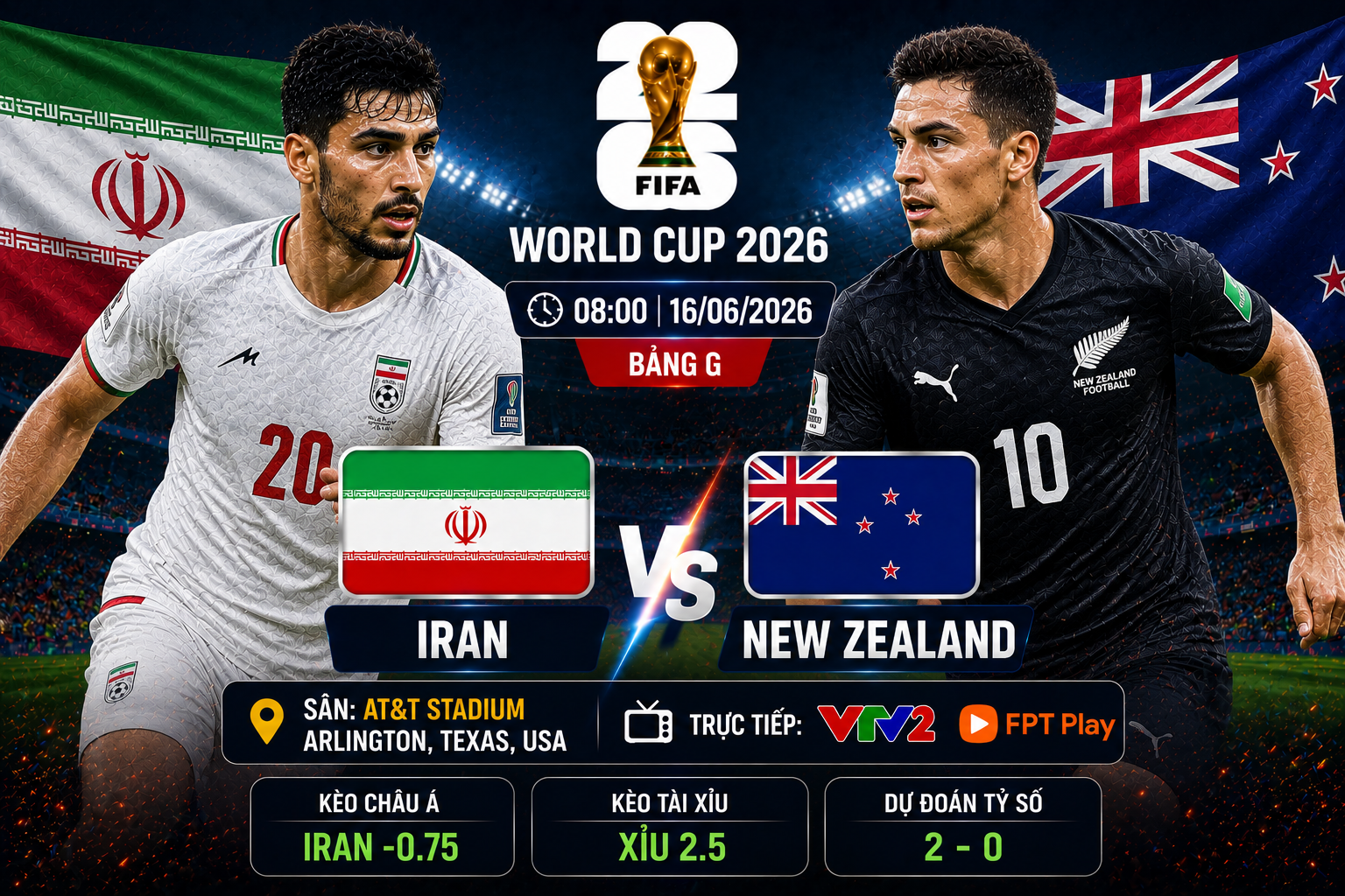 Iran vs New Zealand