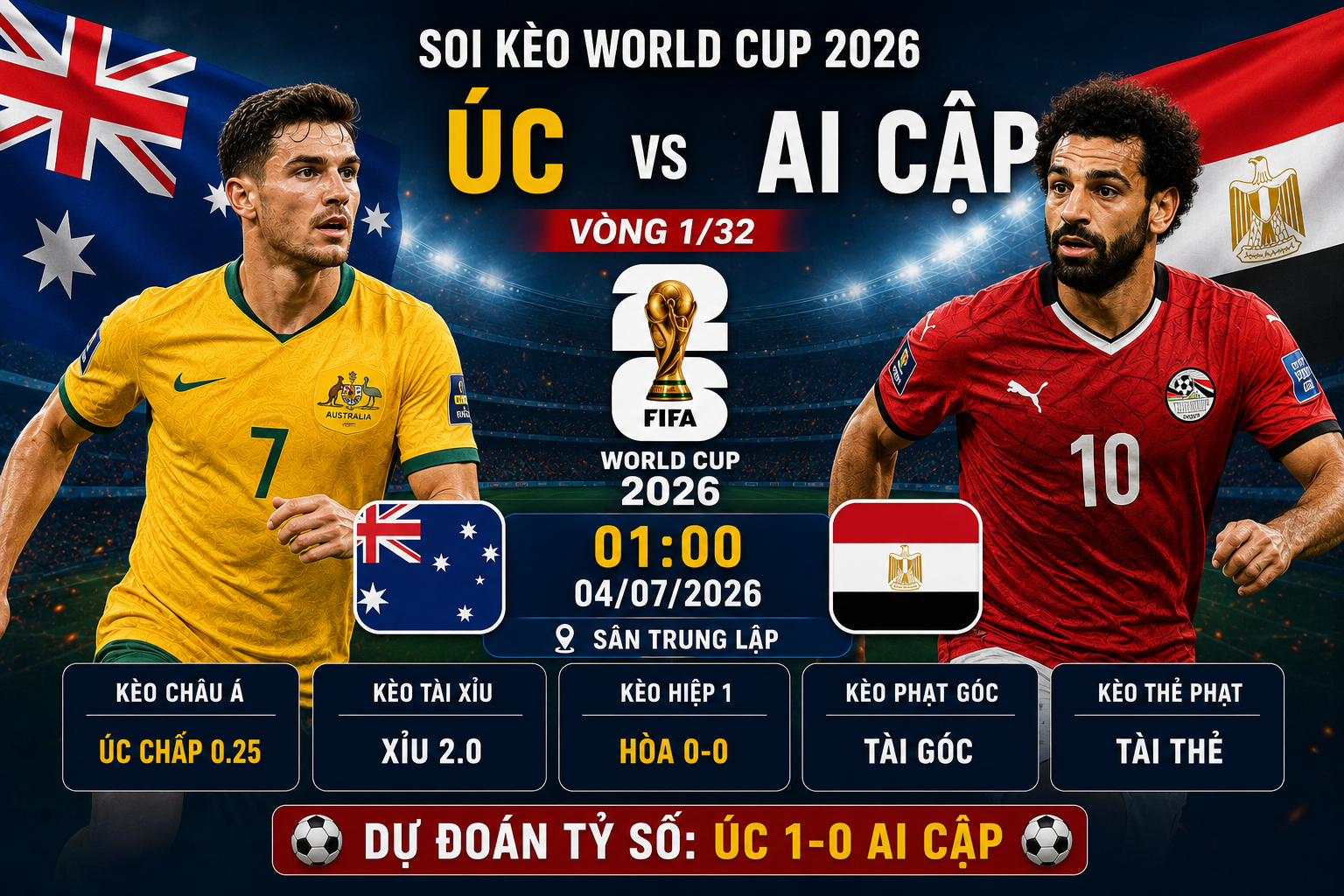 Úc vs Ai Cập