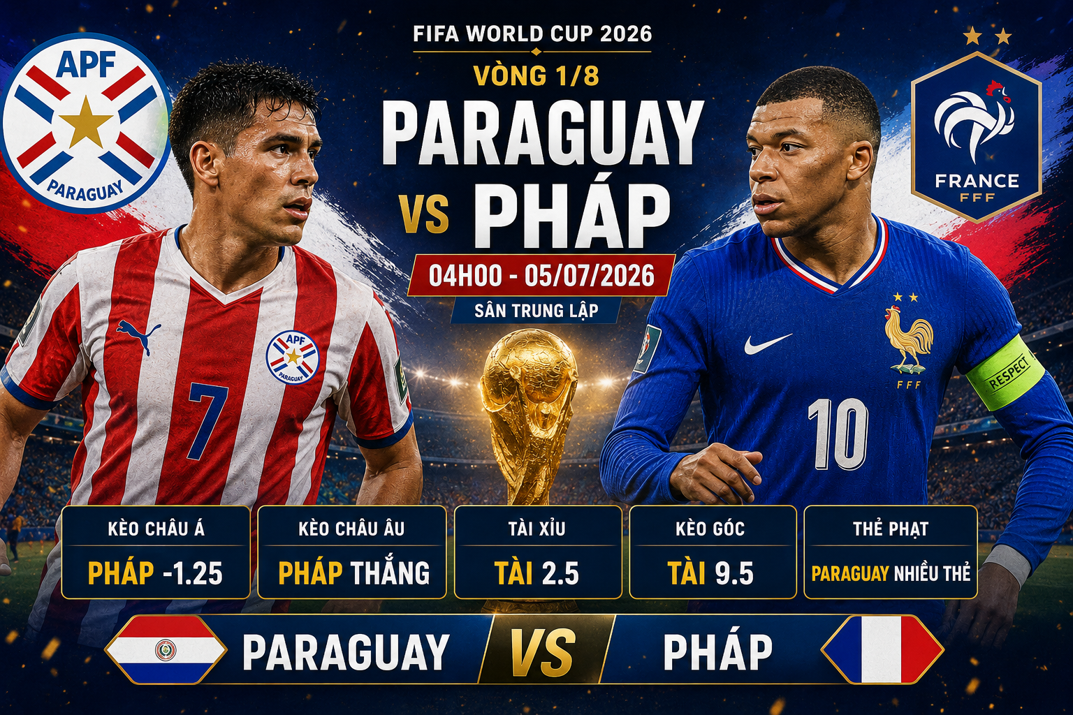 Paraguay vs Pháp