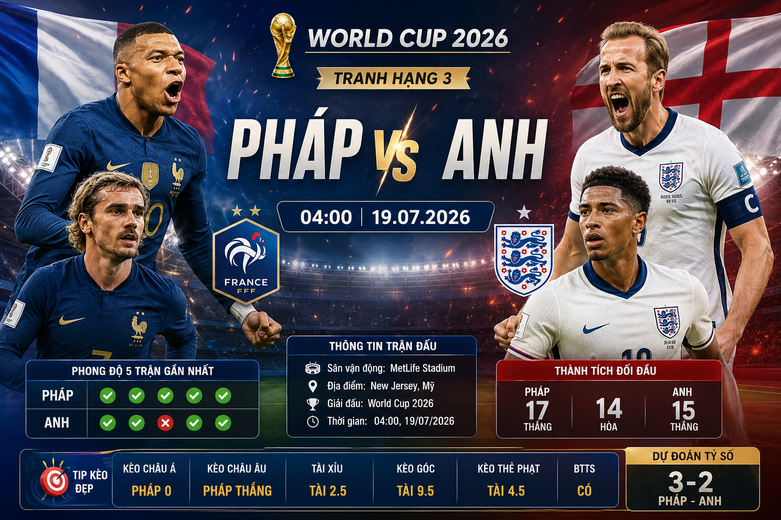 Pháp vs Anh
