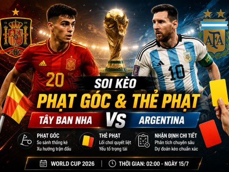 Soi kèo thẻ, phạt góc Tây Ban Nha vs Argentina – chung kết WC 2026