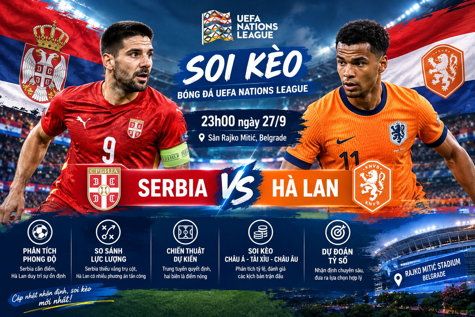 Serbia vs Hà Lan