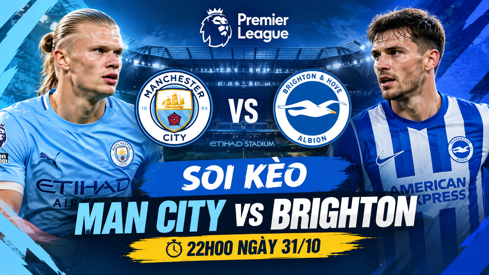 soi kèo Man City vs Brighton